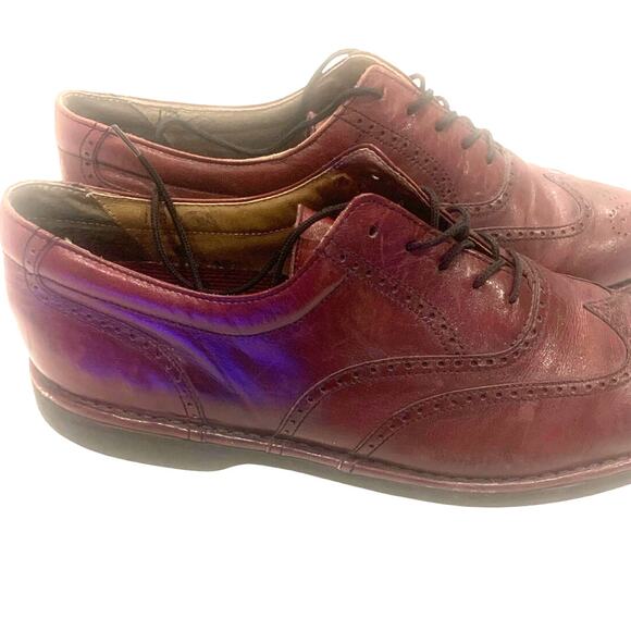 Rockport DresSports Leather Wingtip Shoes 12 Bown Vibram Superflex Soles - Picture 6 of 12